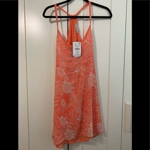 Cute polyester lined spaghetti straps mini-dress